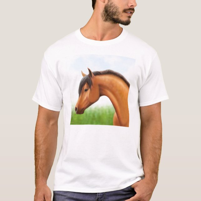 Bay Egyptian Arabian Horse T-Shirt (Front)