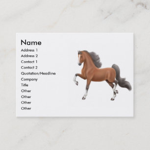 Bay Gaited Horse Business Card