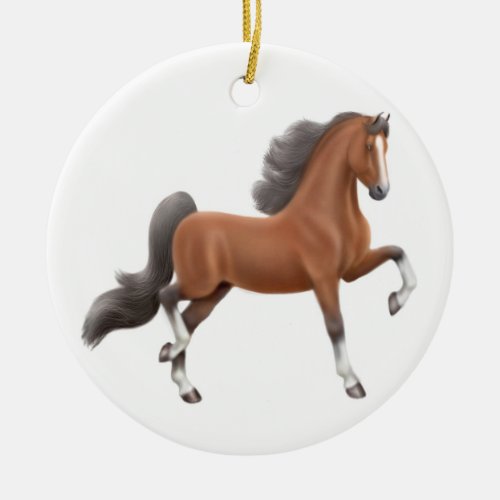 Bay Gaited Horse Ornament