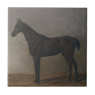 Bay Gelding Horse (by Albrecht Adam) Ceramic Tile