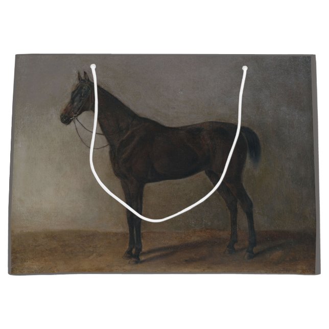 Bay Gelding Horse (by Albrecht Adam) Large Gift Bag (Front)