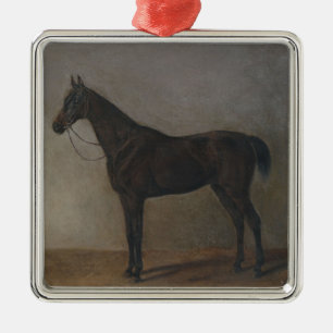 Bay Gelding Horse (by Albrecht Adam) Metal Ornament