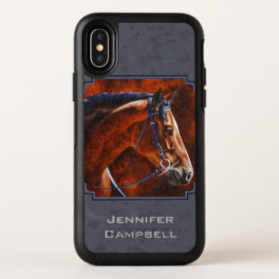 Bay Hanoverian Horse Slate Gray OtterBox Symmetry iPhone XS Case