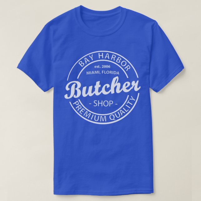 Bay Harbor Butcher Shop white T-Shirt (Design Front)
