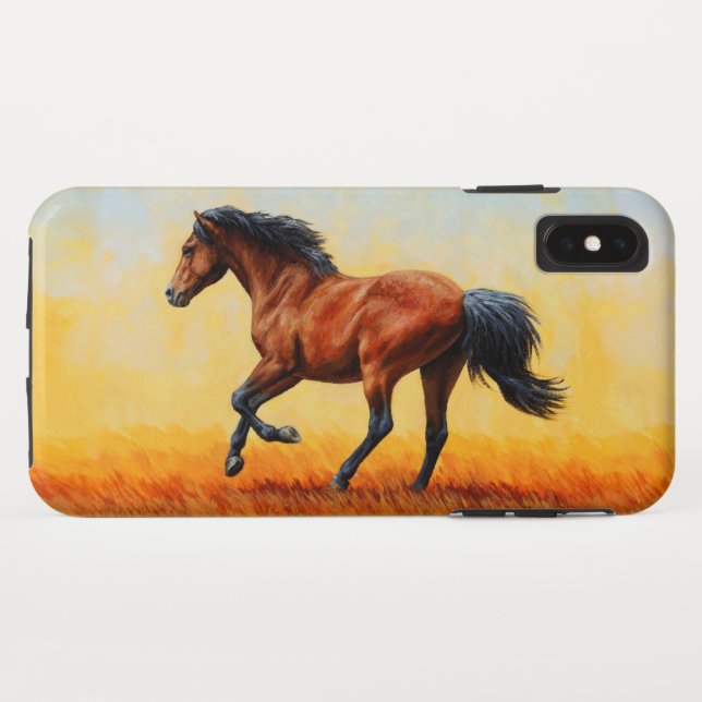 Bay Horse Galloping Running Case-Mate iPhone Case (Back (Horizontal))