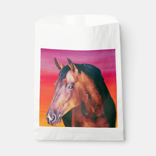 Bay Horse Gradient   Favor Bag (Front)