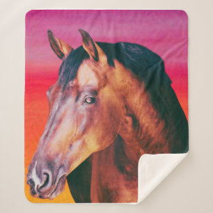 Bay Horse Gradient Sherpa Blanket