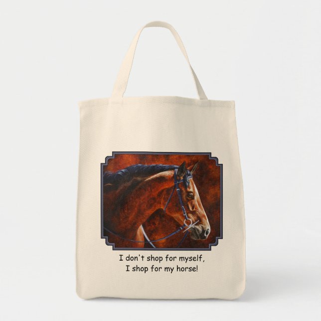 Bay Horse Hanoverian Warmblood Tote Bag (Front)