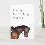 Bay Horse Photograph Deco Birthday Card