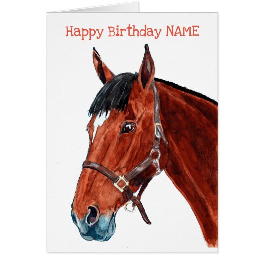 Bay Horse with Star Cards (Front)