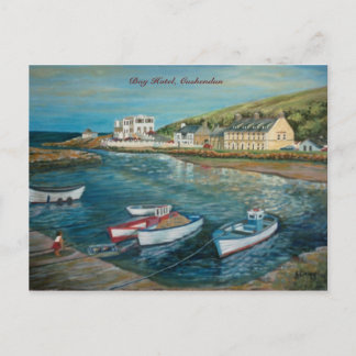 Bay Hotel Cushendun oil painting by Joanne Casey - Postcard