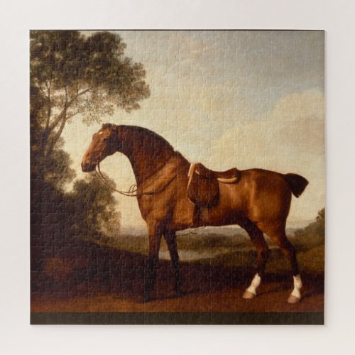 Bay Hunter Vintage Painting by George Stubbs Jigsaw Puzzle