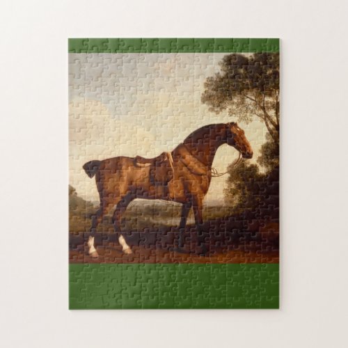 Bay Hunter Vintage Painting by George Stubbs Jigsaw Puzzle