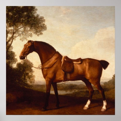Bay Hunter Vintage Painting by George Stubbs Poster