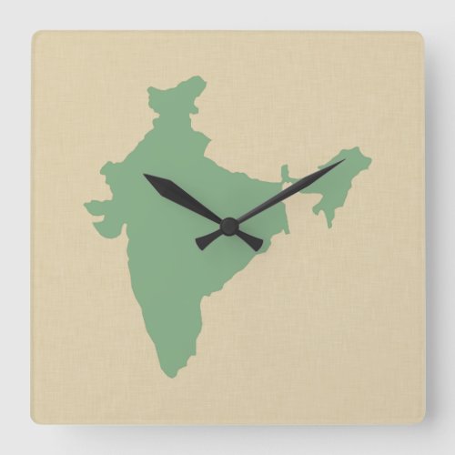 Bay Leaf Spice Moods India Square Wall Clock
