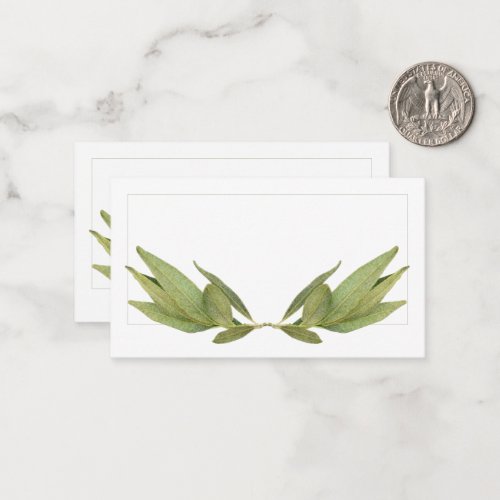 BAY LEAVES 35x2 Flat Note Card  Horizontal