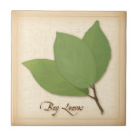 Bay Leaves Ceramic Tile<br><div class="desc">Bay Leaves Herb, aromatic leaves of beautiful Bay Laurel trees season meats, poultry, stews, soups. Classic ingredient of French herb blend, Bouquet garni. See more products with this design in this store's Herbs and Spices Category/ Bay Leaves. Just click my store link or icon and scroll to find them. Visit...</div>