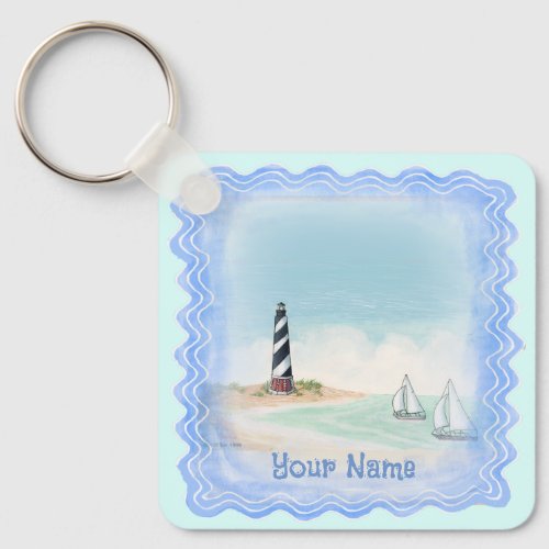 Bay Lighthouse custom name  Keychain