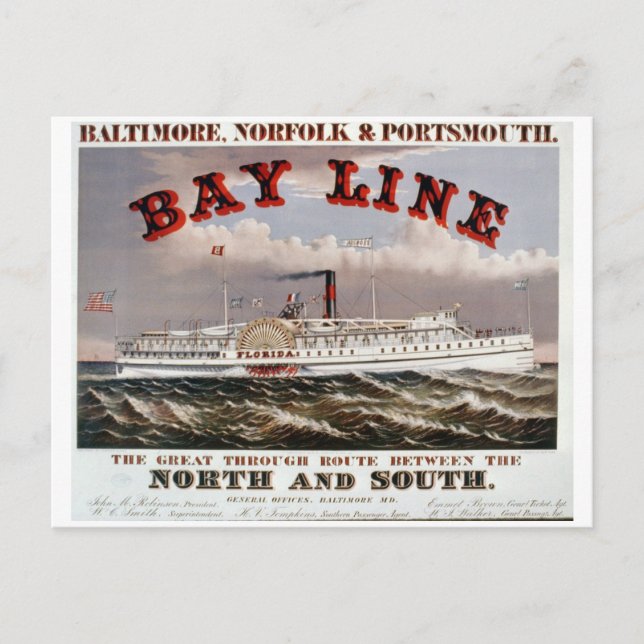 Bay Line - The Great Through Line Postcard (Front)