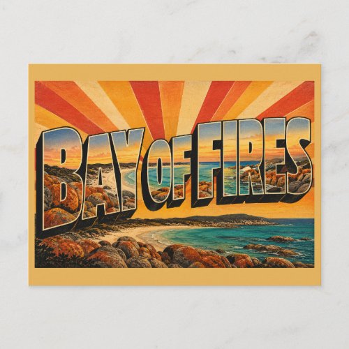 Bay of Fires Tasmania Australia Coastal Wonder Art Postcard