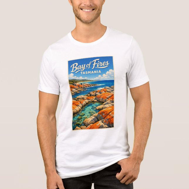 Bay of Fires Tasmania Tri-Blend Shirt (Front)