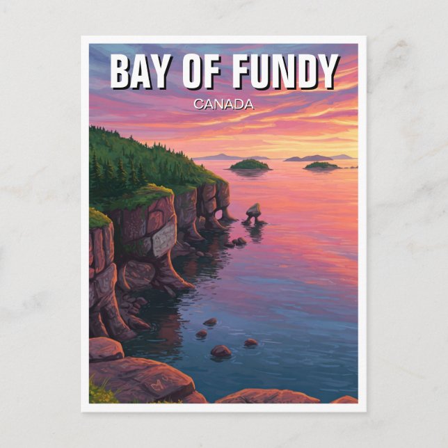 Bay of Fundy Nova Scotia Canada Postcard (Front)