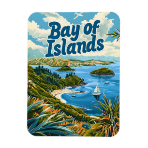 Bay of Islands New Zeeland Vintage Magnet