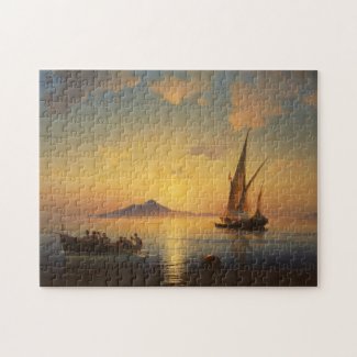 Bay of Naples Ivan Aivazovsky seascape waterscape Jigsaw Puzzle