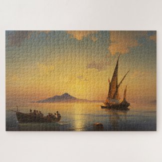 Bay of Naples Ivan Aivazovsky seascape waterscape Jigsaw Puzzle