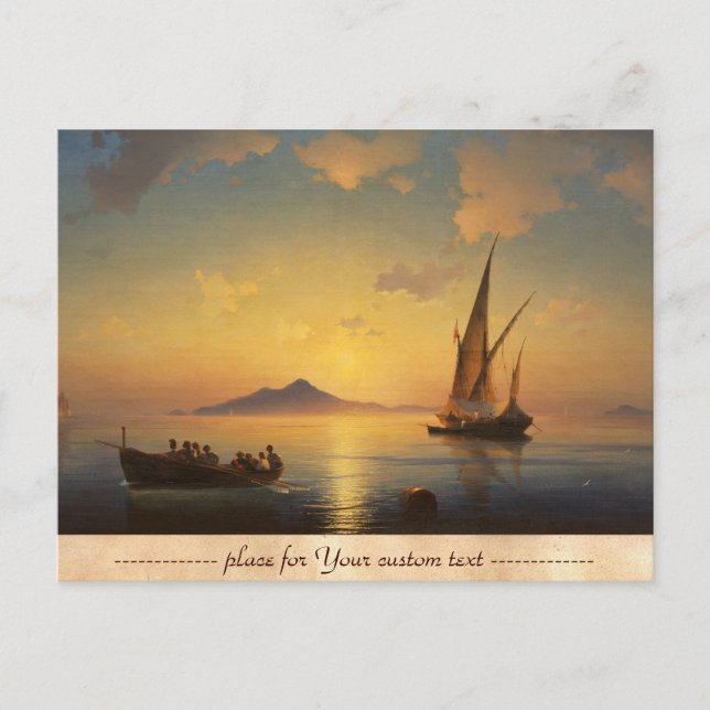 Bay of Naples Ivan Aivazovsky seascape waterscape Postcard (Front)