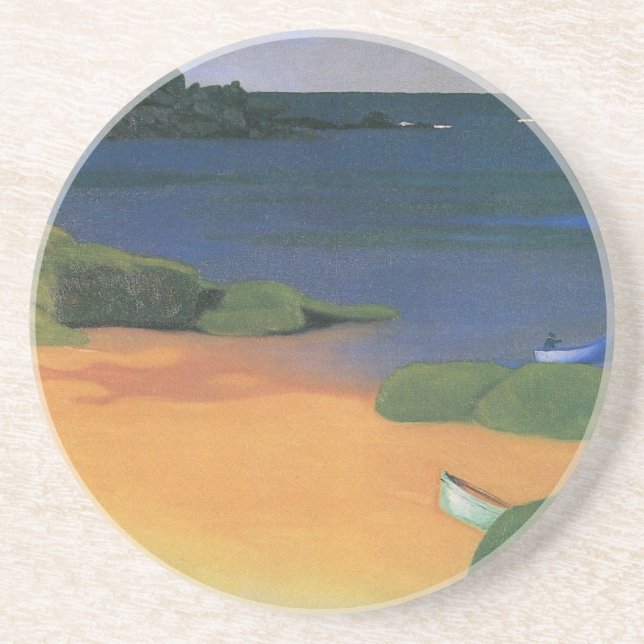 Bay of Tregastel by Felix Vallotton, Fine Art Drink Coaster (Front)