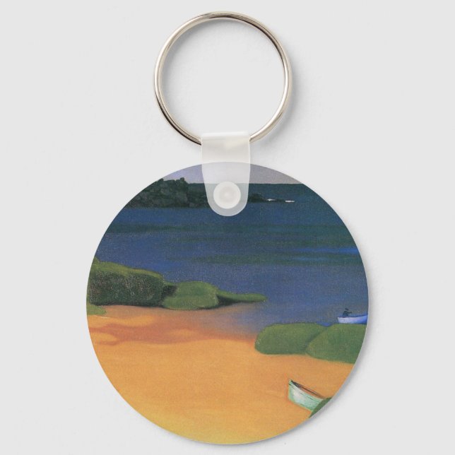 Bay of Tregastel by Felix Vallotton, Fine Art Keychain (Front)