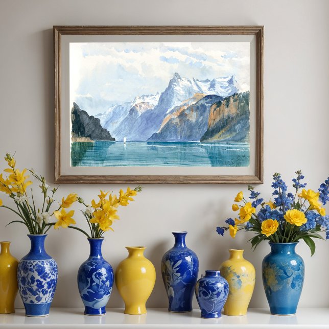 Bay of Uri, Brunnen by John Sargent Poster (Creator Uploaded)