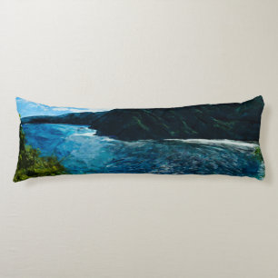 Bay On the Road to Hana Maui Hawaii Abstract Body Pillow