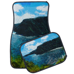 Bay On the Road to Hana Maui Hawaii Abstract Car Mat