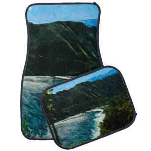 Bay On the Road to Hana Maui Hawaii Abstract Car Mat