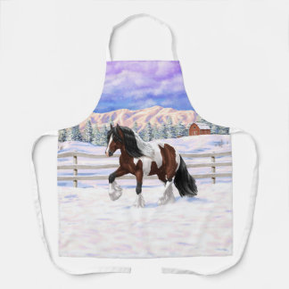 Bay Pinto Brown Skewbald Gypsy Vanner Tinker Horse Apron