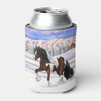 Bay Pinto Brown Skewbald Gypsy Vanner Tinker Horse Can Cooler