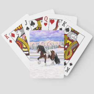 Bay Pinto Brown Skewbald Gypsy Vanner Tinker Horse Poker Cards