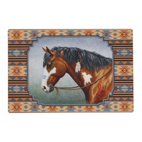 Bay Pinto War Horse Southwestern Design Placemat