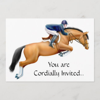 Bay Show Jumper Equestrian Horse Invitation