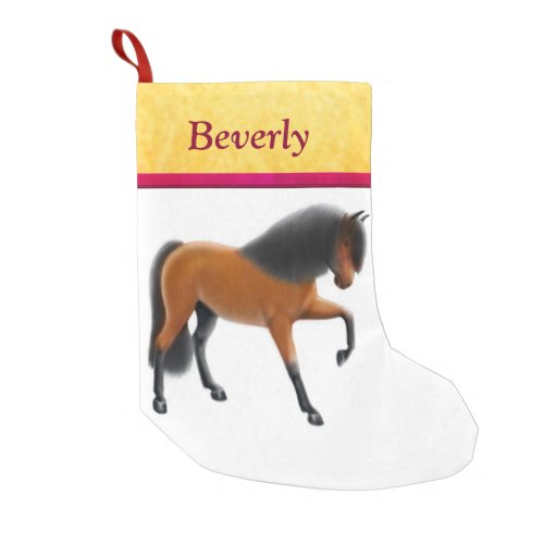 Bay Spanish Horse Christmas Stocking