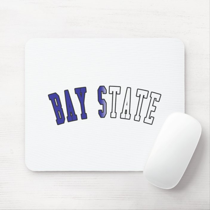 Bay State in State Flag Colors Mousepad