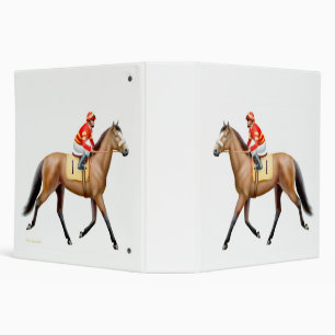 Bay Thoroughbred Race Horse Binder