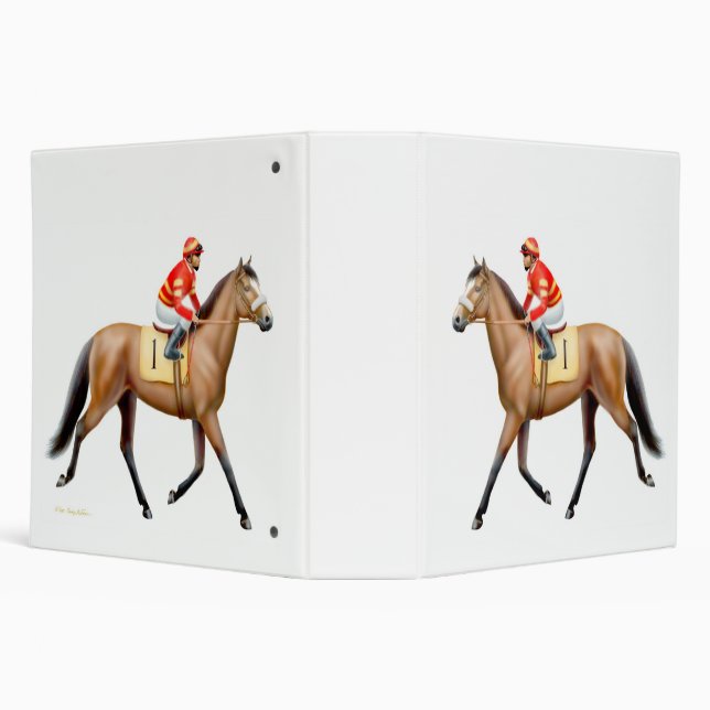 Bay Thoroughbred Race Horse Binder (Background)