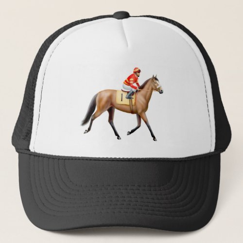 Bay Thoroughbred Race Horse Mesh Hat