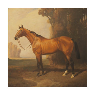 Bay Thoroughbred Vintage Painting by James Palmer Wood Wall Art