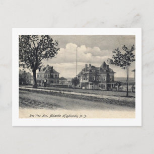Bay View Ave., Atlantic Highlands, NJ Vintage Postcard