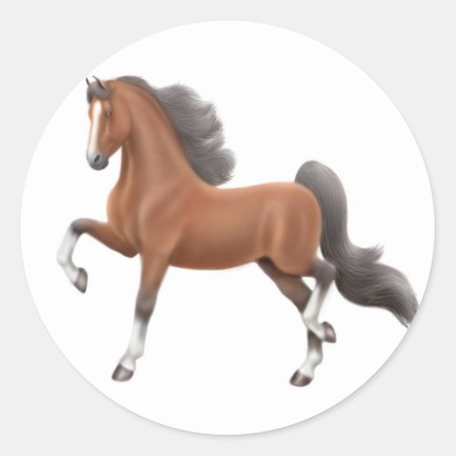 Bay Walking Horse Sticker