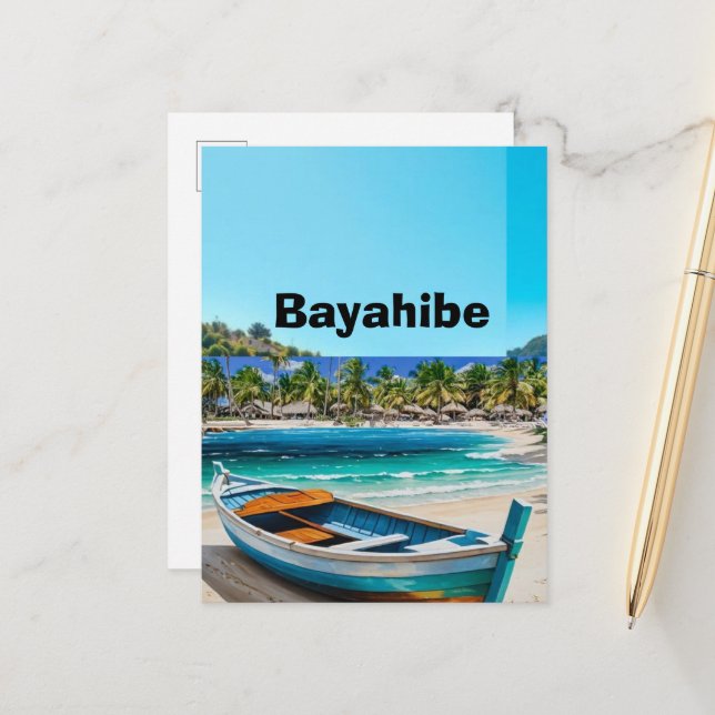 Bayahibe Travel Postcard Art,   (Front/Back In Situ)